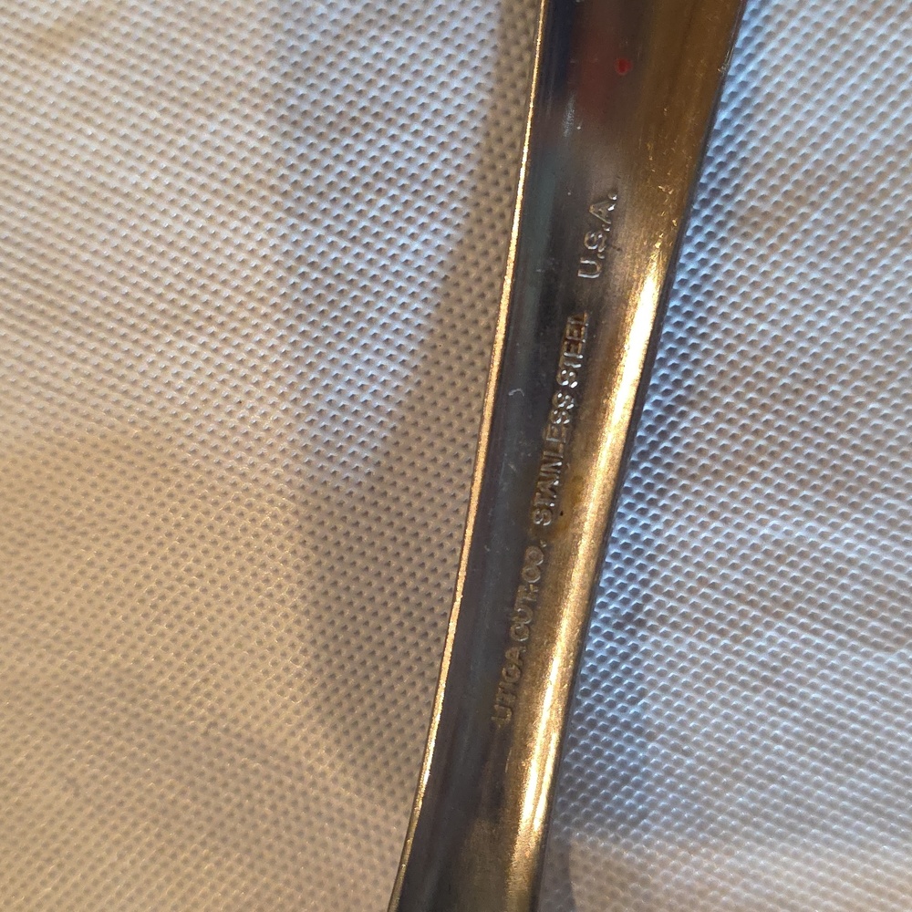 Utica Cutlery Co. Vtg Stainless Steel Silver Cake Pie Server Etched‎ Handle - Picture 4 of 5